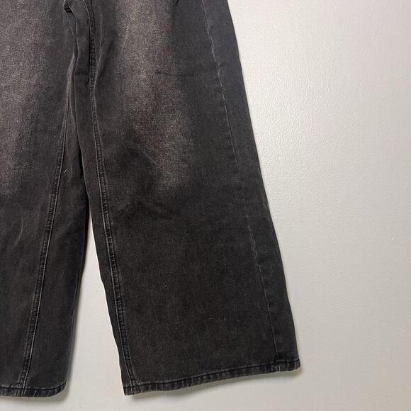 NWT Dazy Women's Black Wide Leg Jeans Boho Elastic Waistband Sz XL - Picture 2 of 15